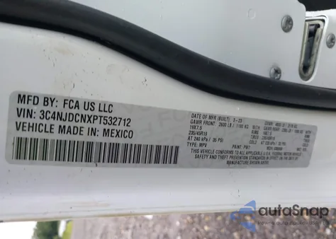 2023 Jeep Compass High Altitude 4X4 z USA, uszkodzony, nr VIN 3C4NJDCNXPT532712